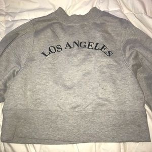 Mock Neck Cropped Sweatshirt